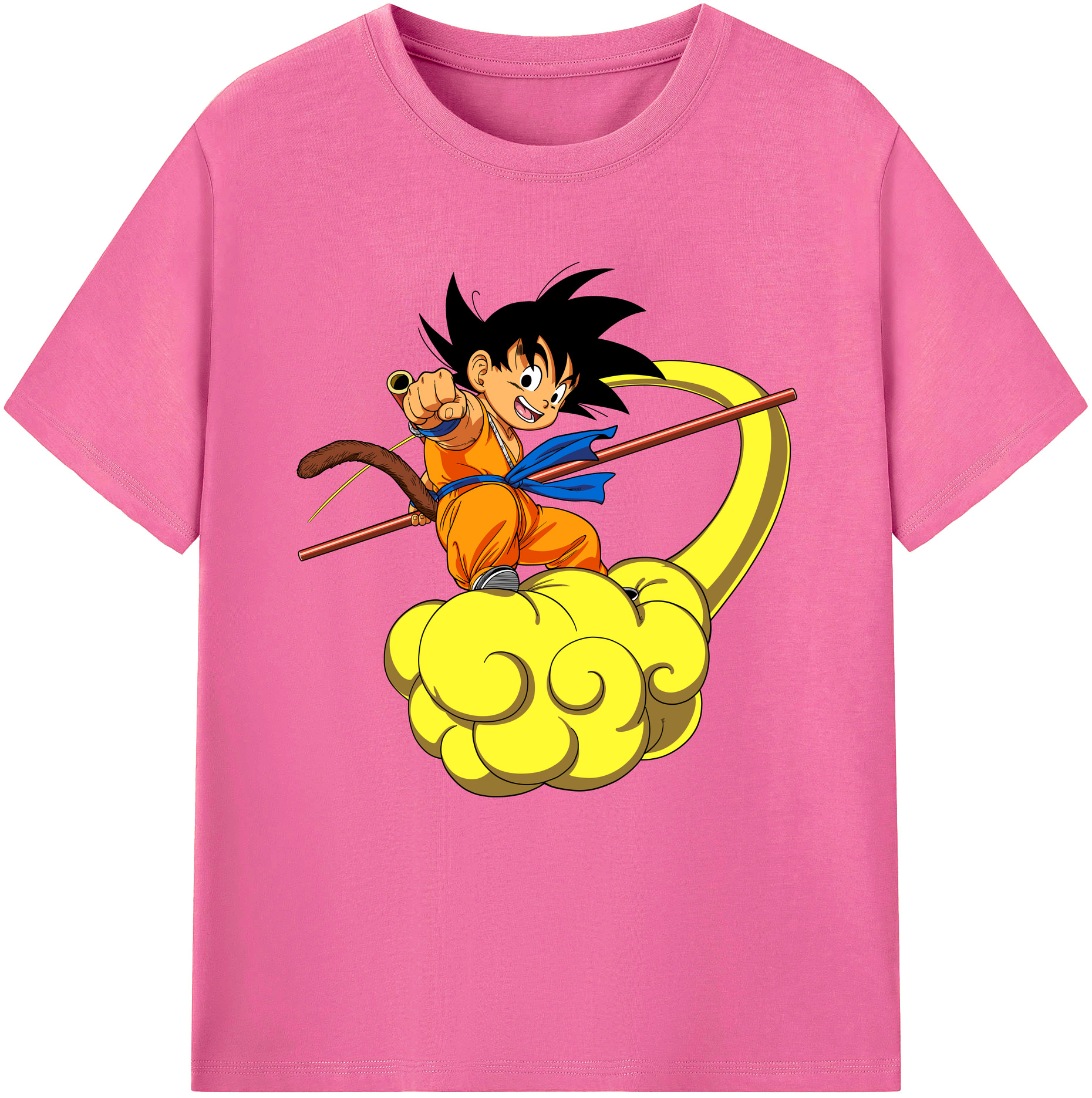（画像用） ドラゴンボール 孫悟空（そん ごくう）Son Goku カカロット DRAGON BALL Kakarotto レディースカジュアルプリントTシャツ（綿100％）